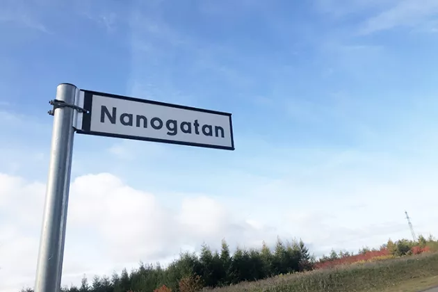 Photo of a signpost with the text “Nano Street”